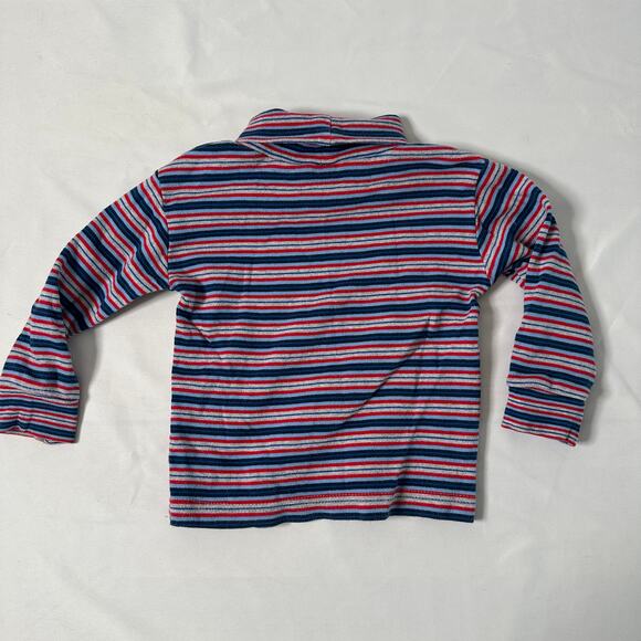 Vintage Circo Blue & Red Multi Striped Long Sleeve Turtleneck Sz 3T - Picture 7 of 7